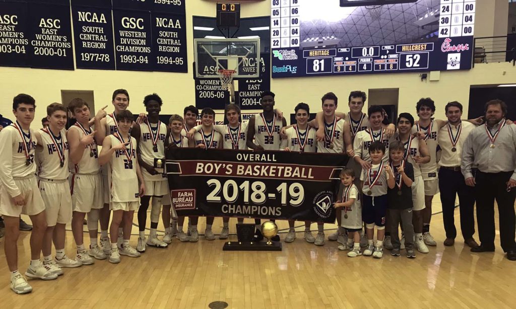 MAIS 2019 Overall Boy's Basketball Champions - Heritage Academy Patriots